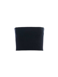 Top court bustier en laine - Black