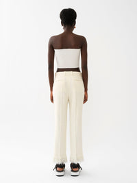 Top court bustier en laine - Lovely White