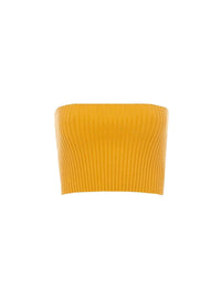 Top court bustier en laine - Sunlight Yellow