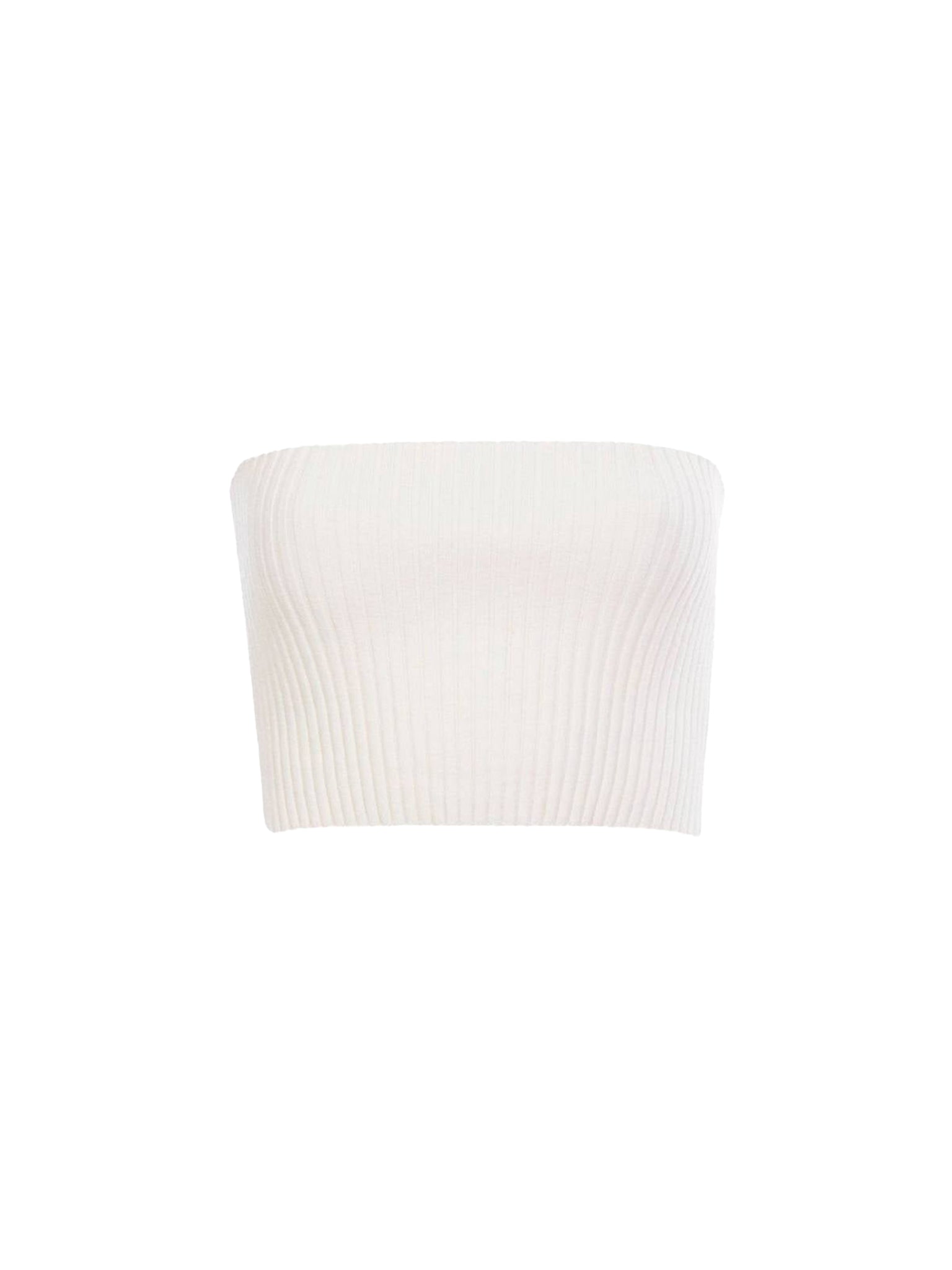Top court bustier en laine - Lovely White