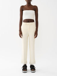 Top court bustier en laine - Lovely White