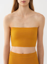Top court bustier en laine - Sunlight Yellow