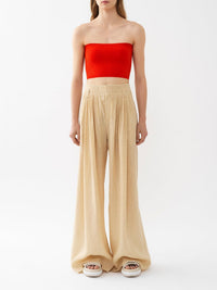 Top court bustier en soie - Loving Orange