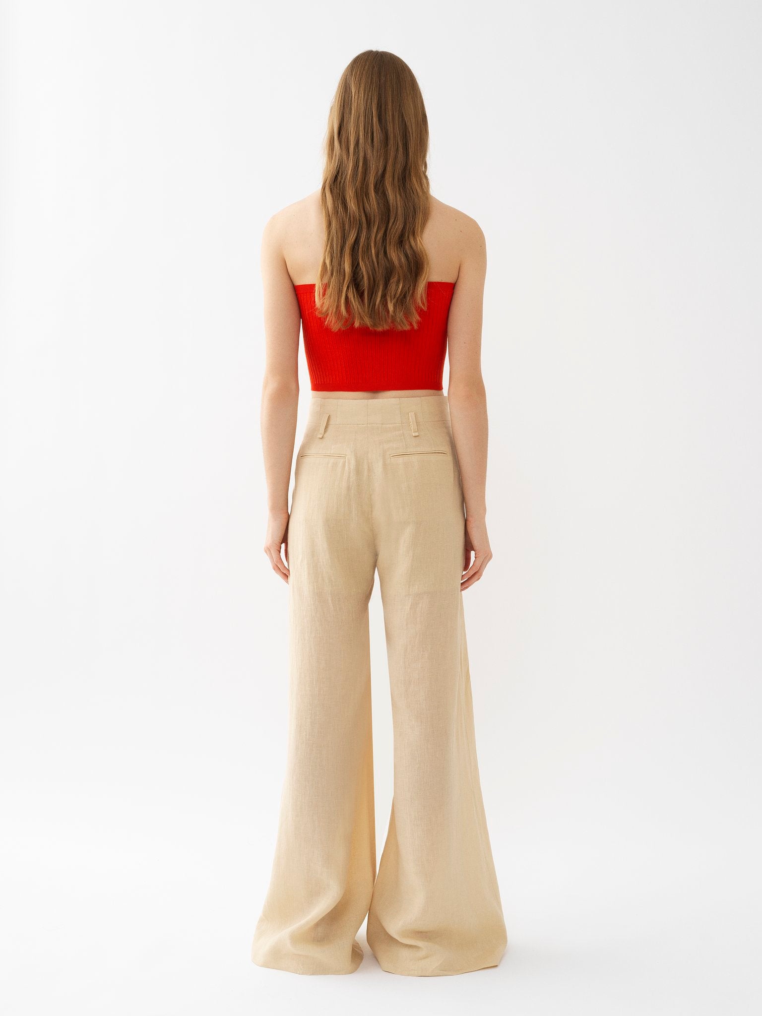 Top court bustier en soie - Loving Orange