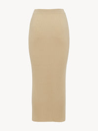 Jupe tube en laine - Secret Brown