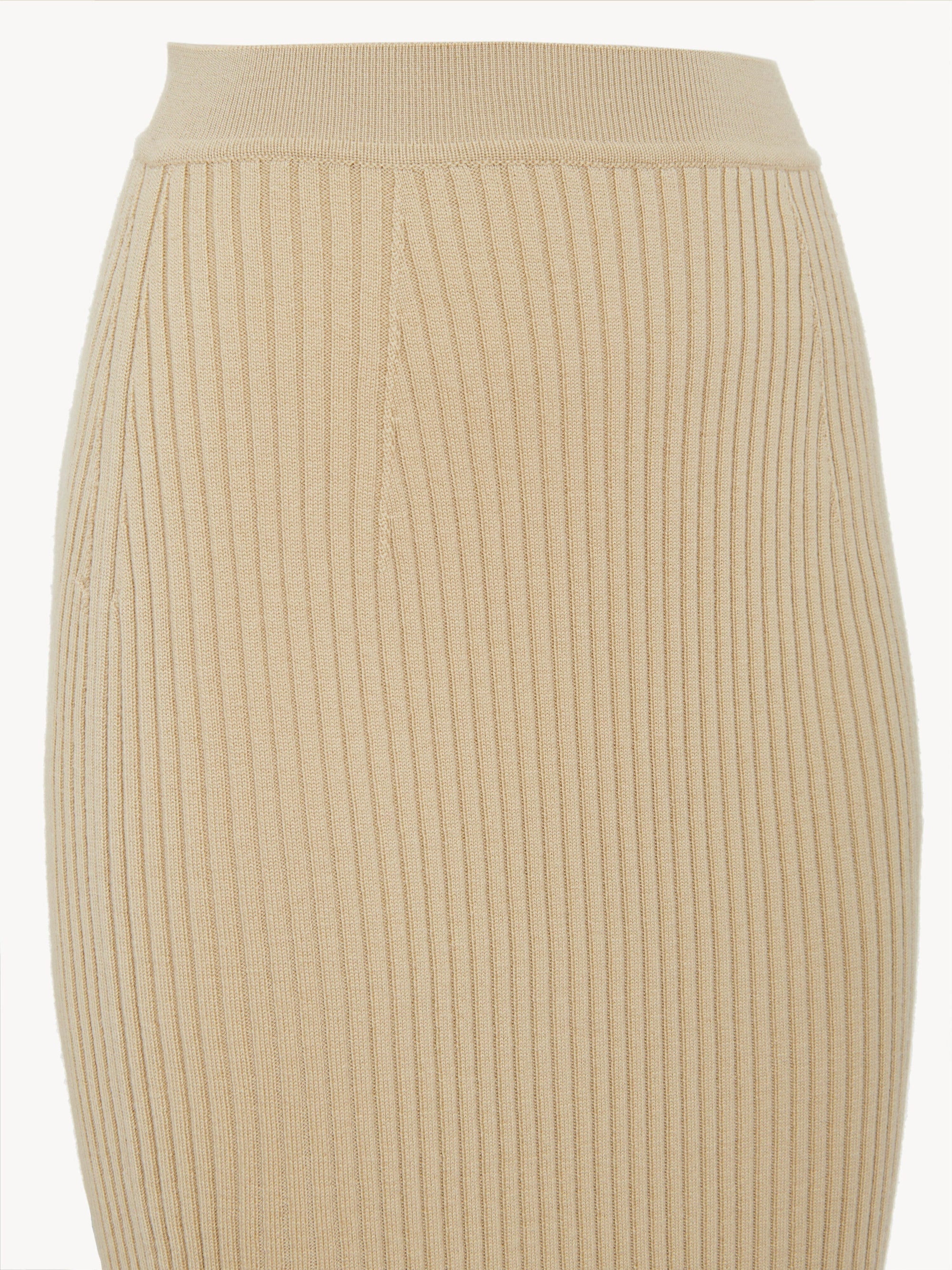 Jupe tube en laine - Secret Brown