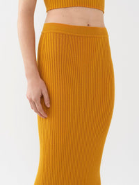 Jupe tube en laine - Sunlight Yellow