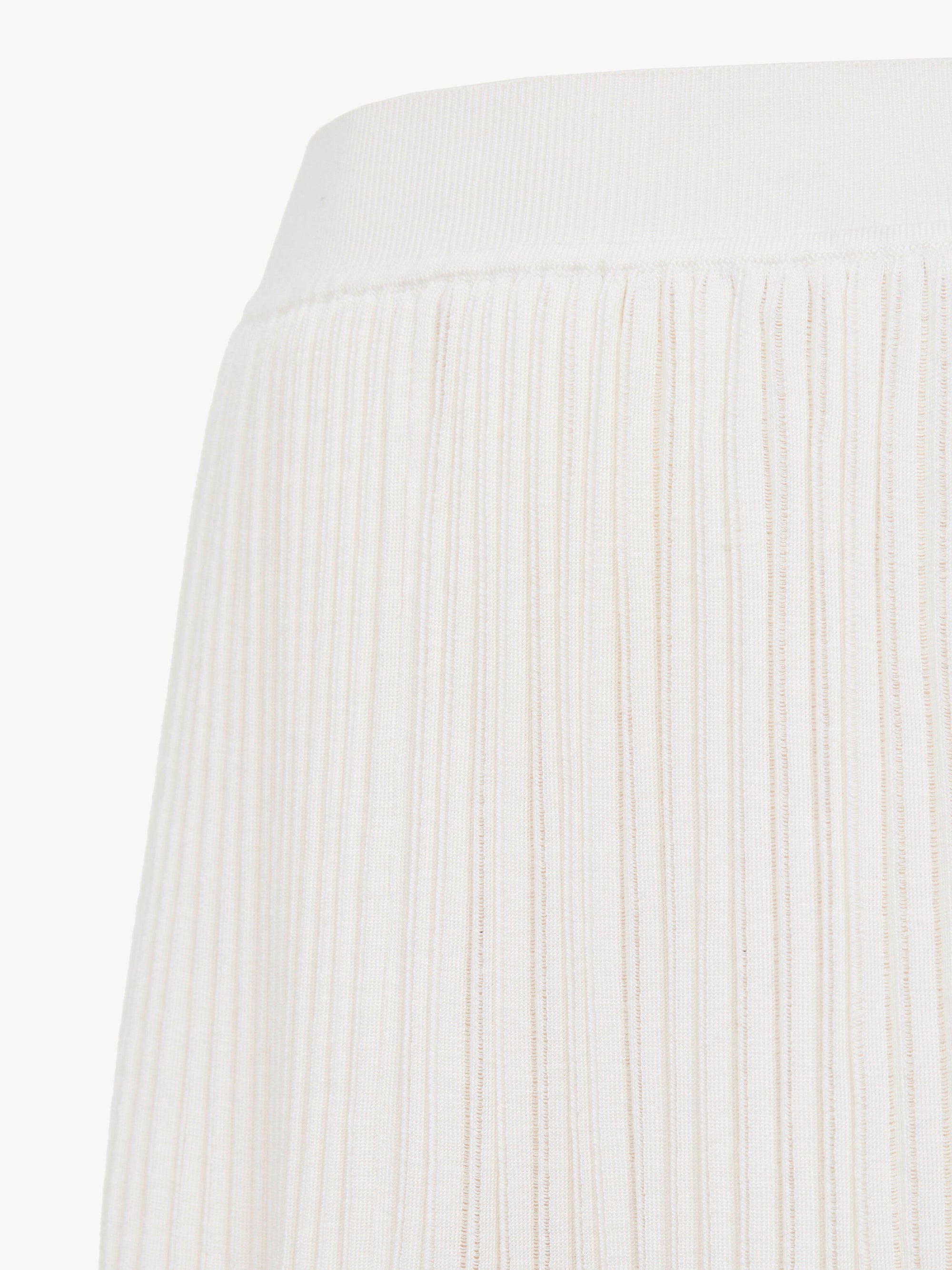 Jupe en tricot plissée légère - Lait Iconique