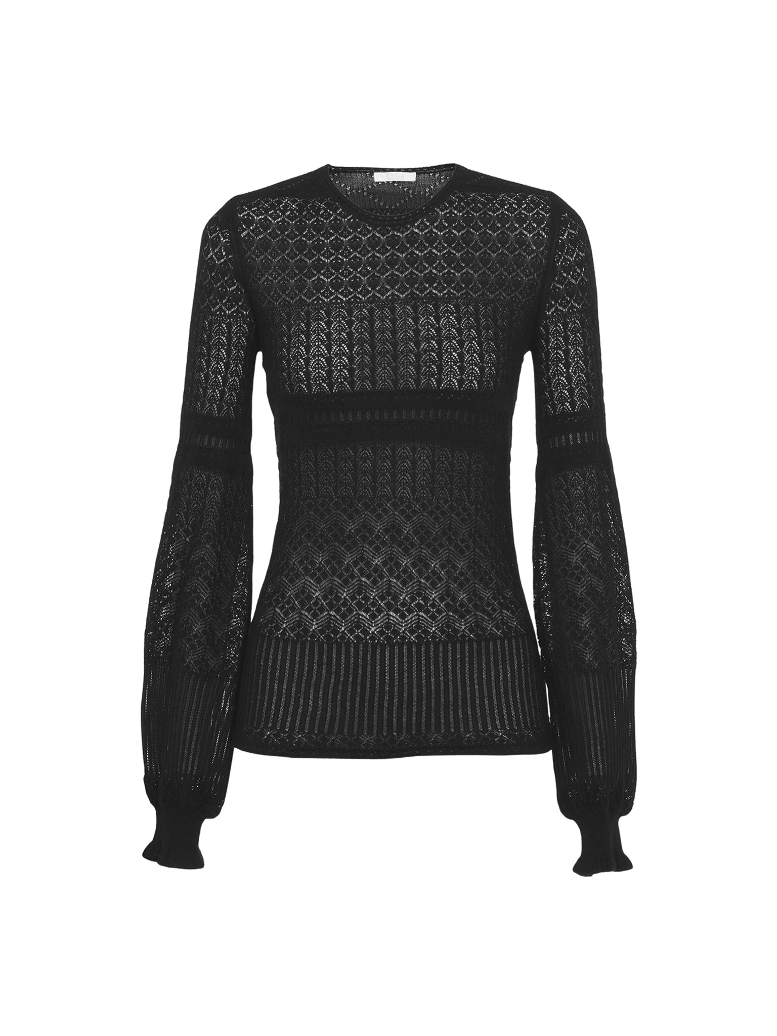 Pull en laine dentelle - Black