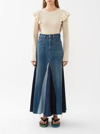 Pull manches Aileron en laine - Multicolor