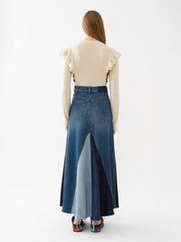 Pull manches Aileron en laine - Multicolor