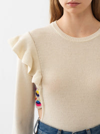 Pull manches Aileron en laine - Multicolor