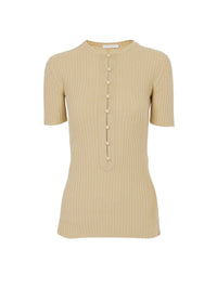 Top manches courtes en laine - Pastel Pink