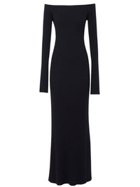 Robe épaules Nues en laine - Dark Night Blue