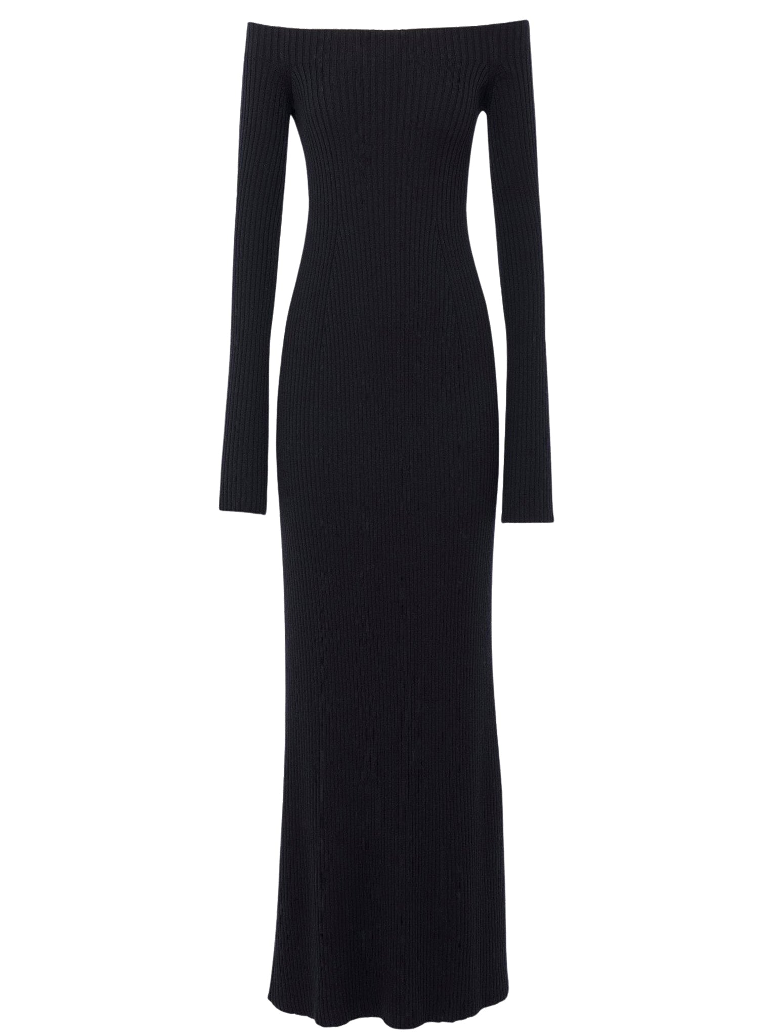 Robe épaules Nues en laine - Dark Night Blue
