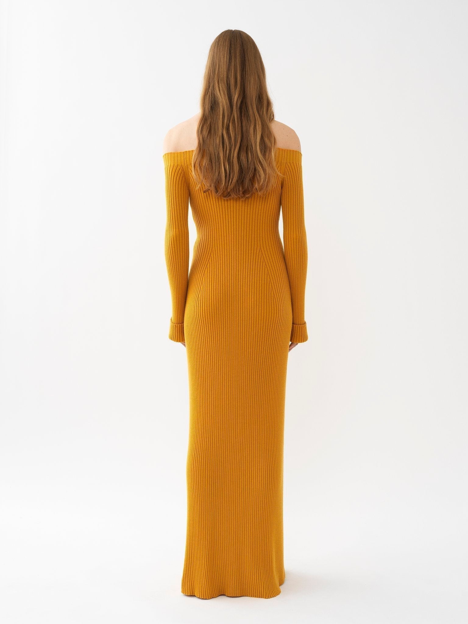 Robe épaules Nues en laine - Sunlight Yellow