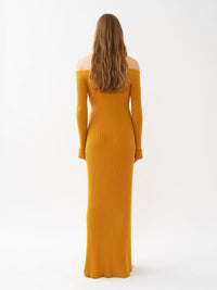 Robe épaules Nues en laine - Sunlight Yellow