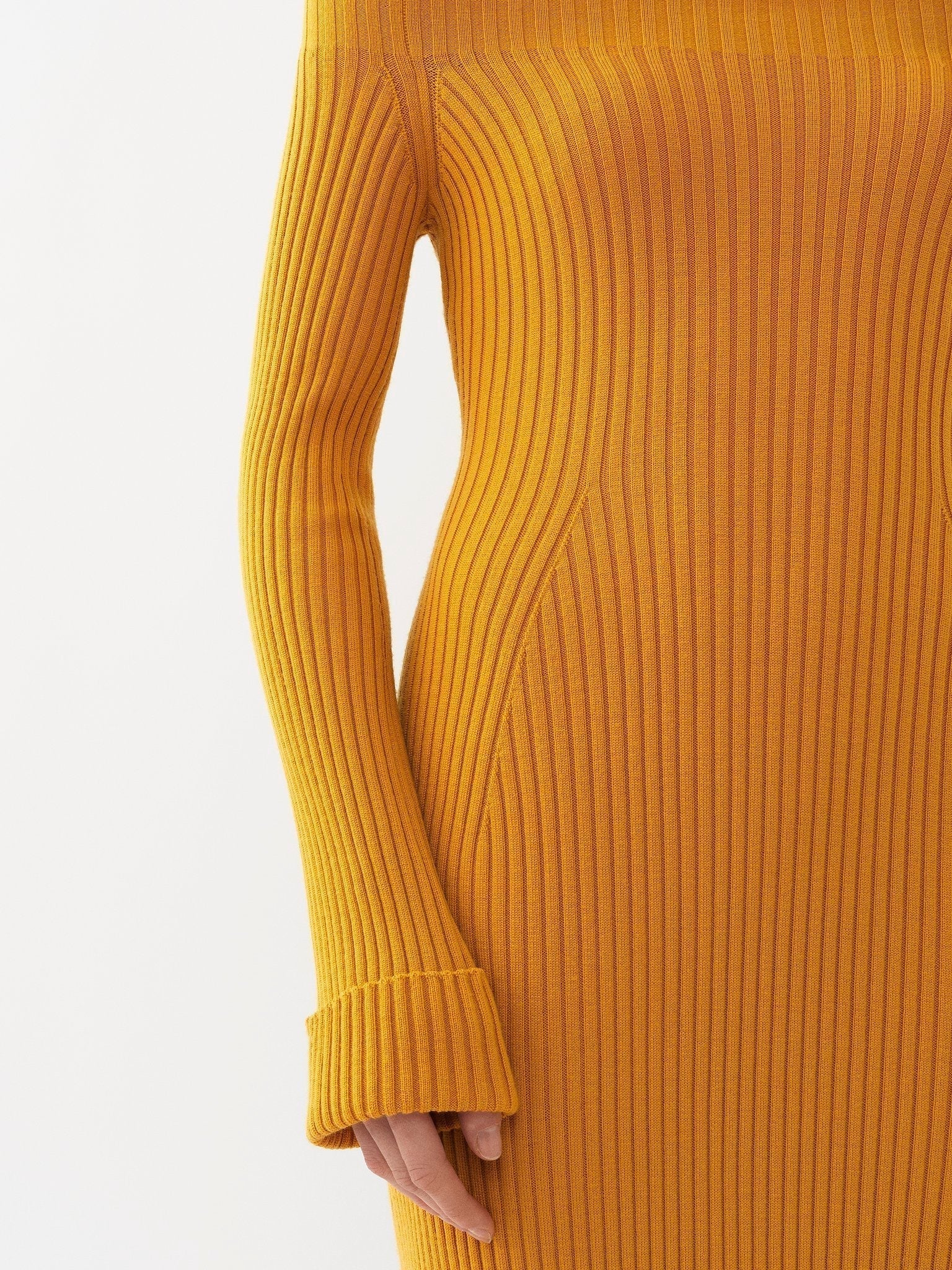 Robe épaules Nues en laine - Sunlight Yellow