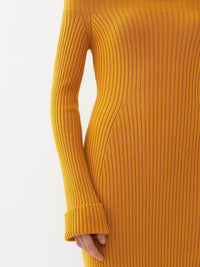 Robe épaules Nues en laine - Sunlight Yellow