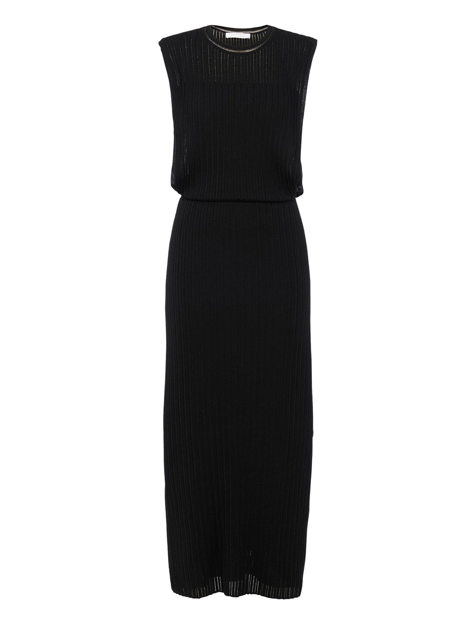 Robe en tricot plissée légère - Noir