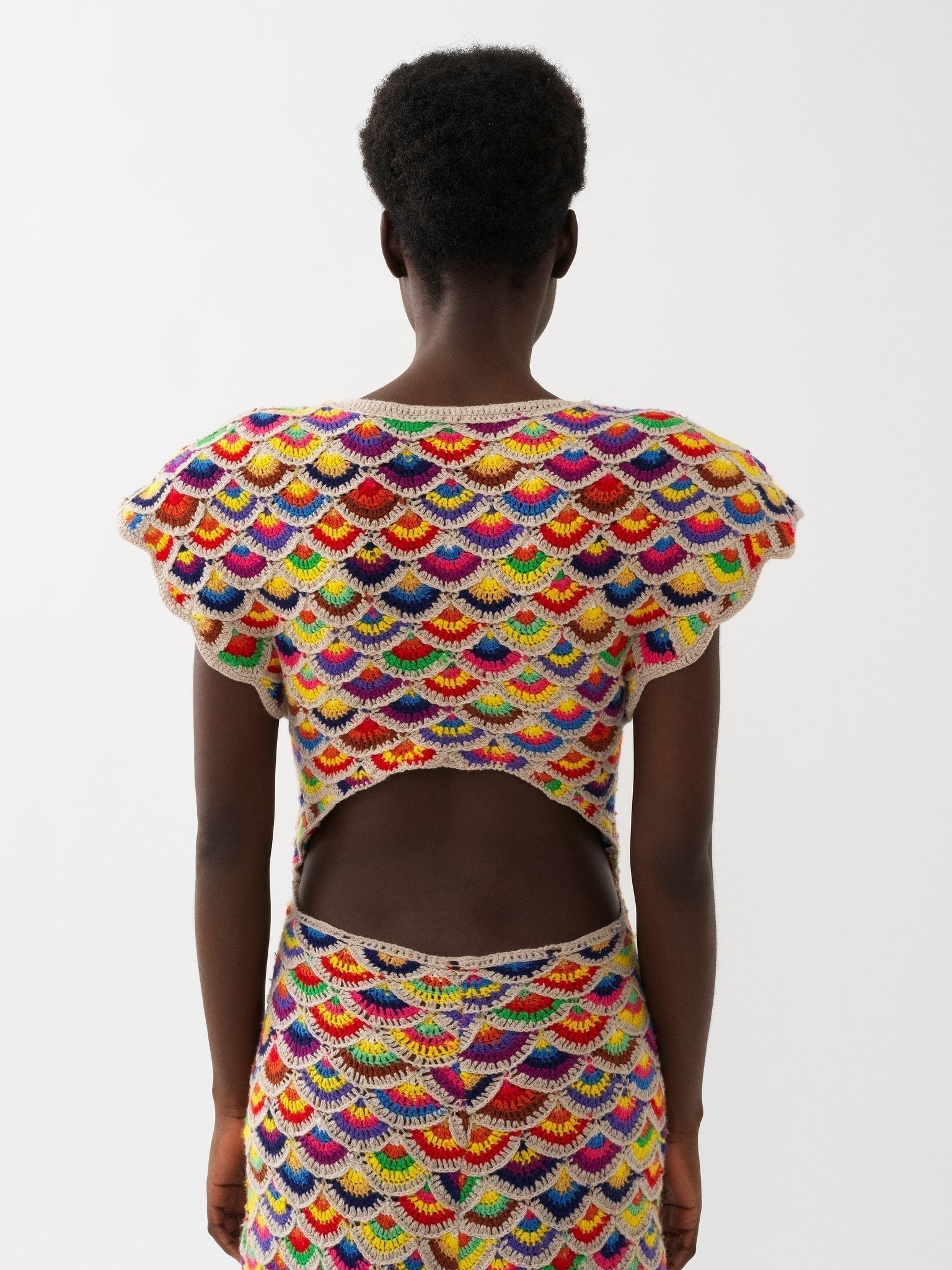 Robe maxi évasée en cachemire - Multicolor