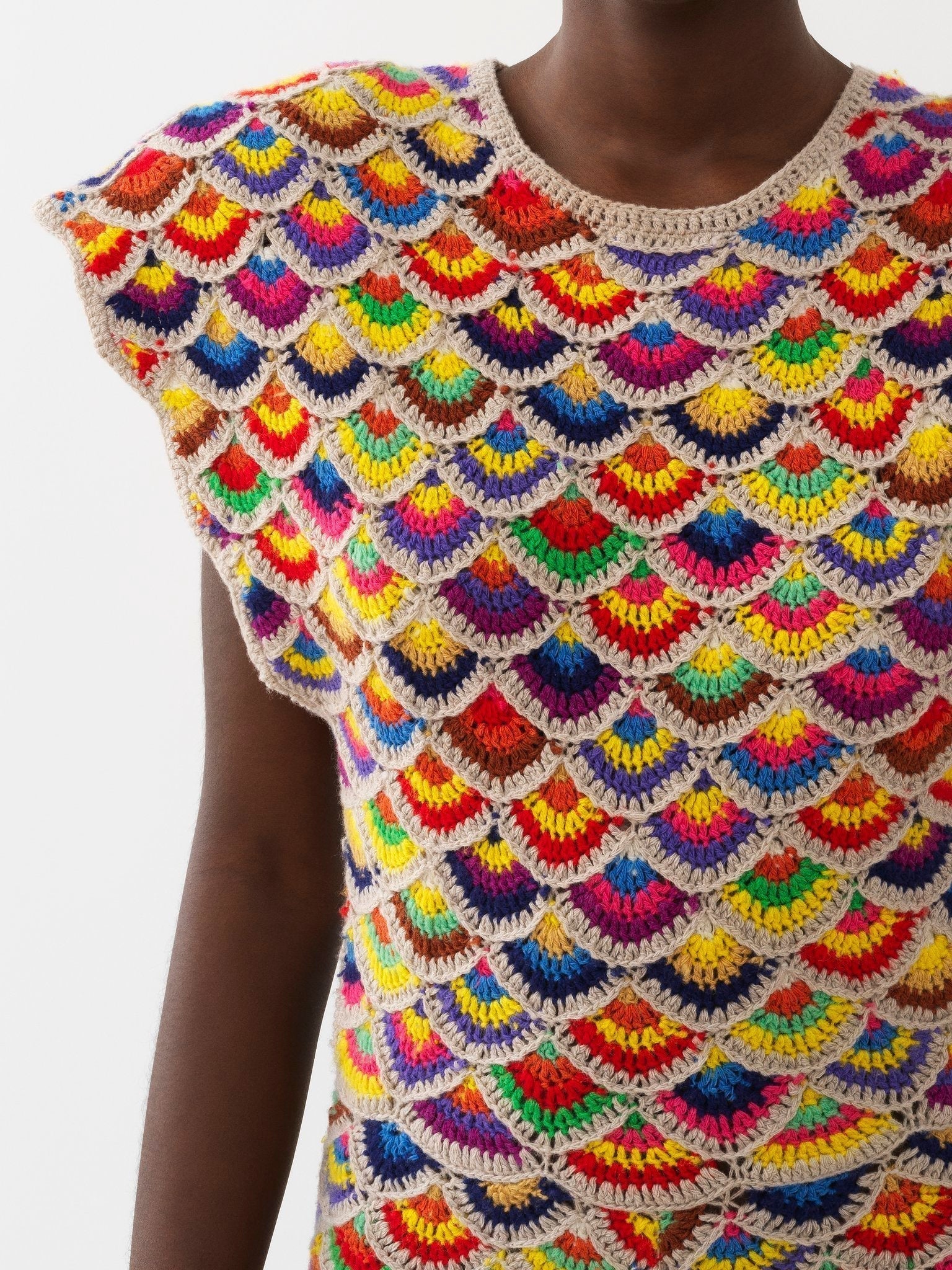 Robe maxi évasée en cachemire - Multicolor