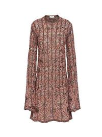 Robe courte en lin - Folk Orange