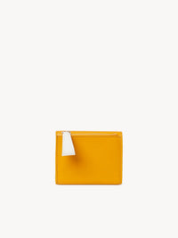 Petit portefeuille à trois volets Linda en cuir - Sunflower Yellow
