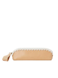 Petite trousse à maquillage Linda en cuir - Soft Tan