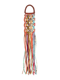 Sac pochette de téléphone Lolla en soie et cuir - Multicolor