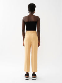 Pantalon costume court en soie - Desert Dust