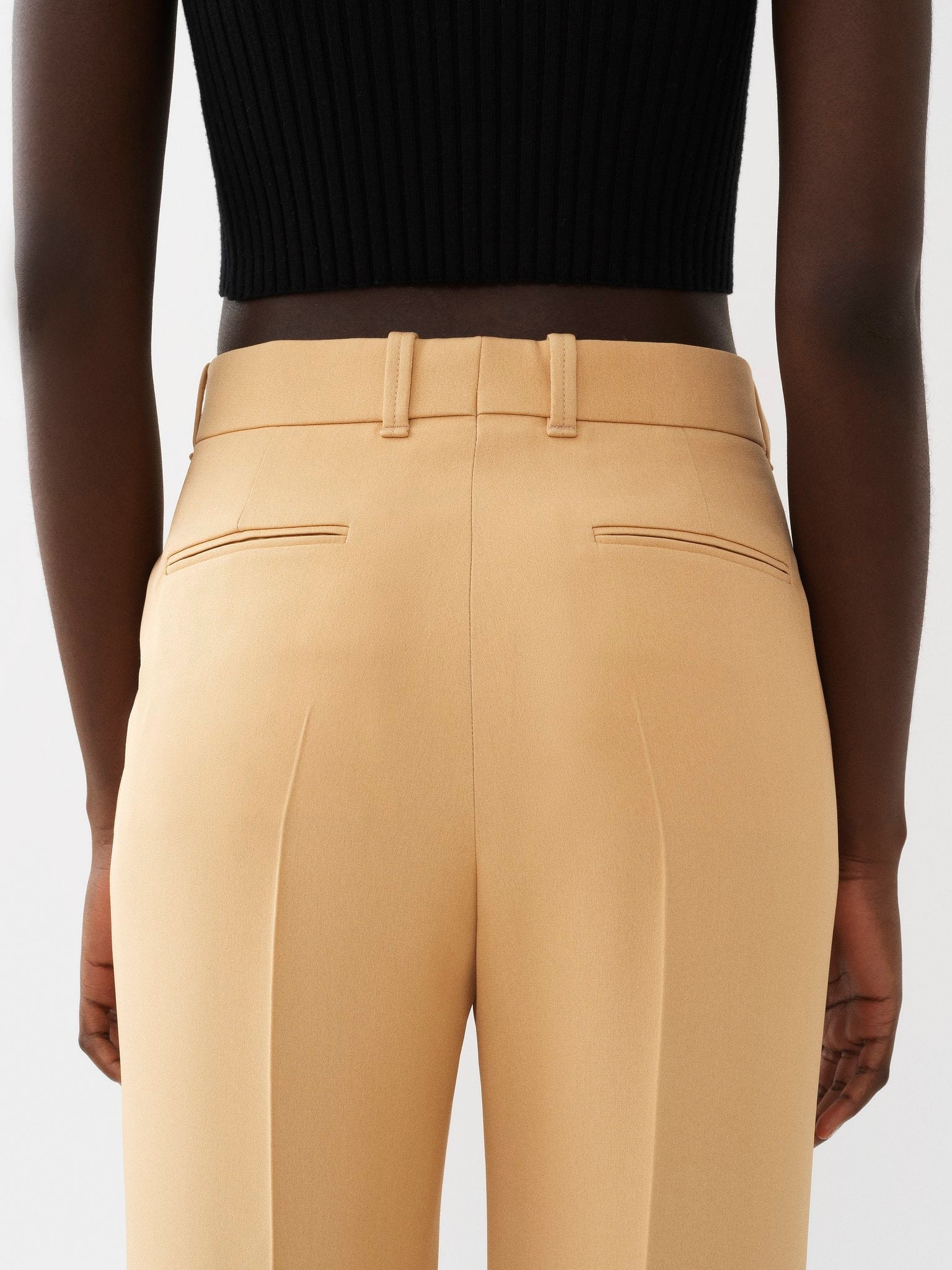 Pantalon costume court en soie - Desert Dust