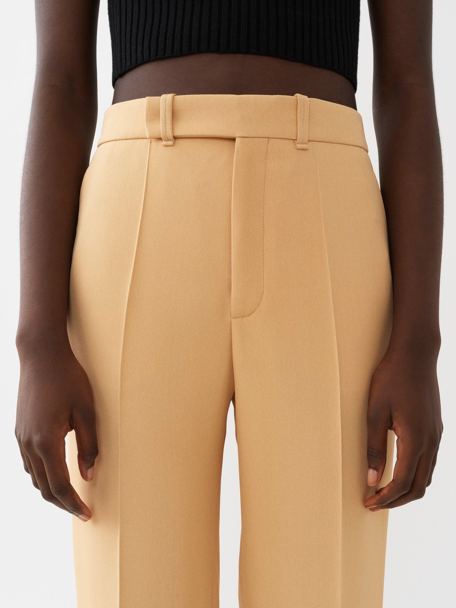 Pantalon costume court en soie - Desert Dust