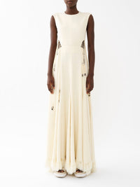 Robe longue frangée en soie - Vanilla Ice