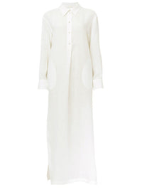 Robe chemise en lin - White