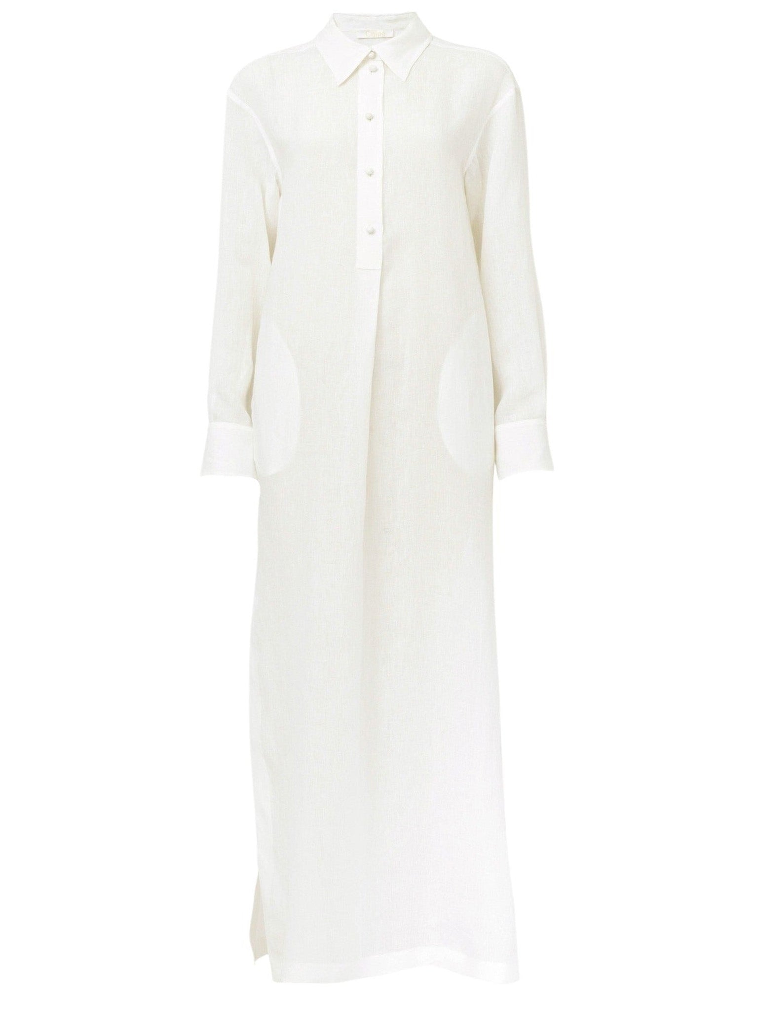 Robe chemise en lin - White