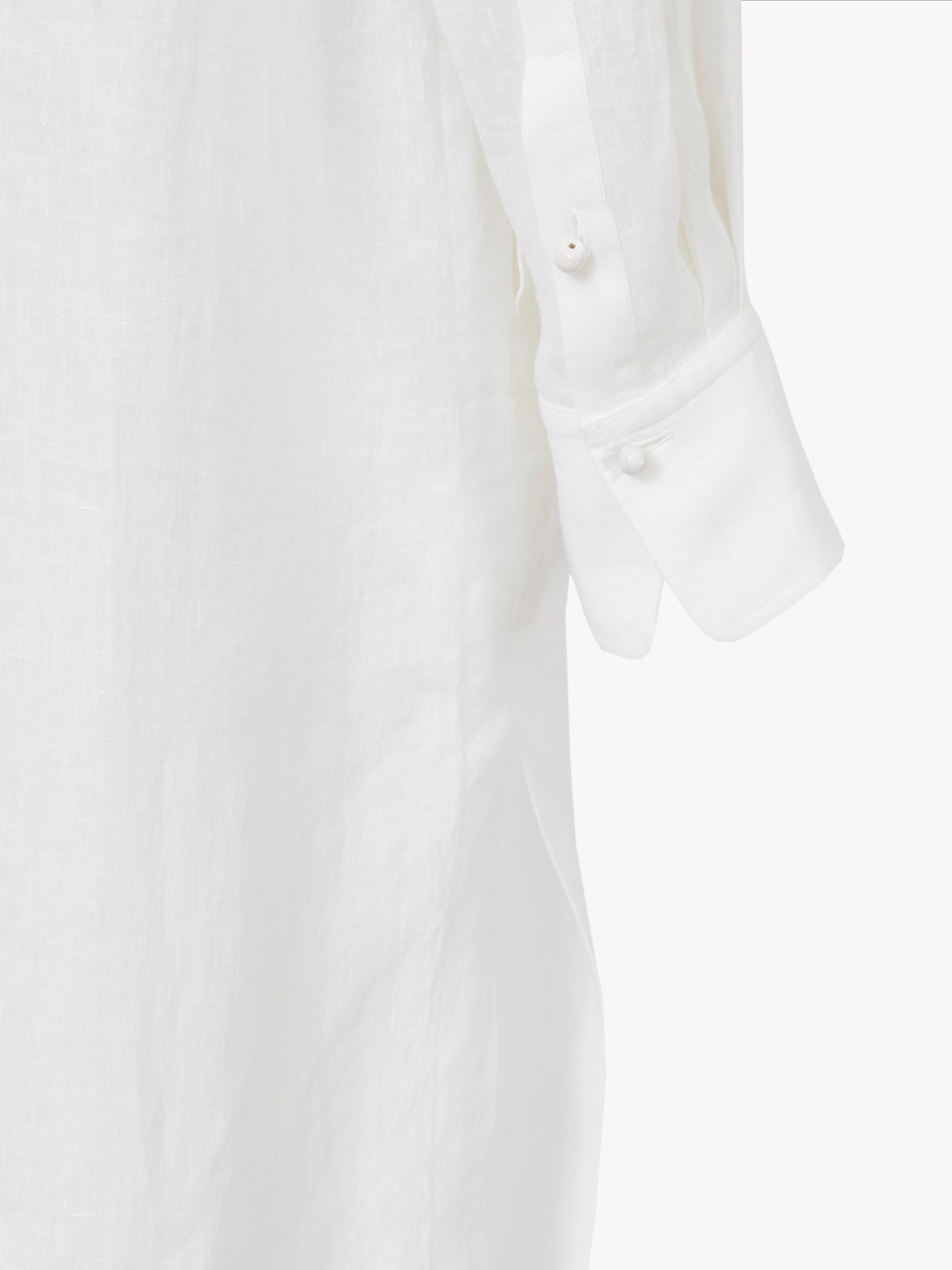 Robe chemise en lin - White