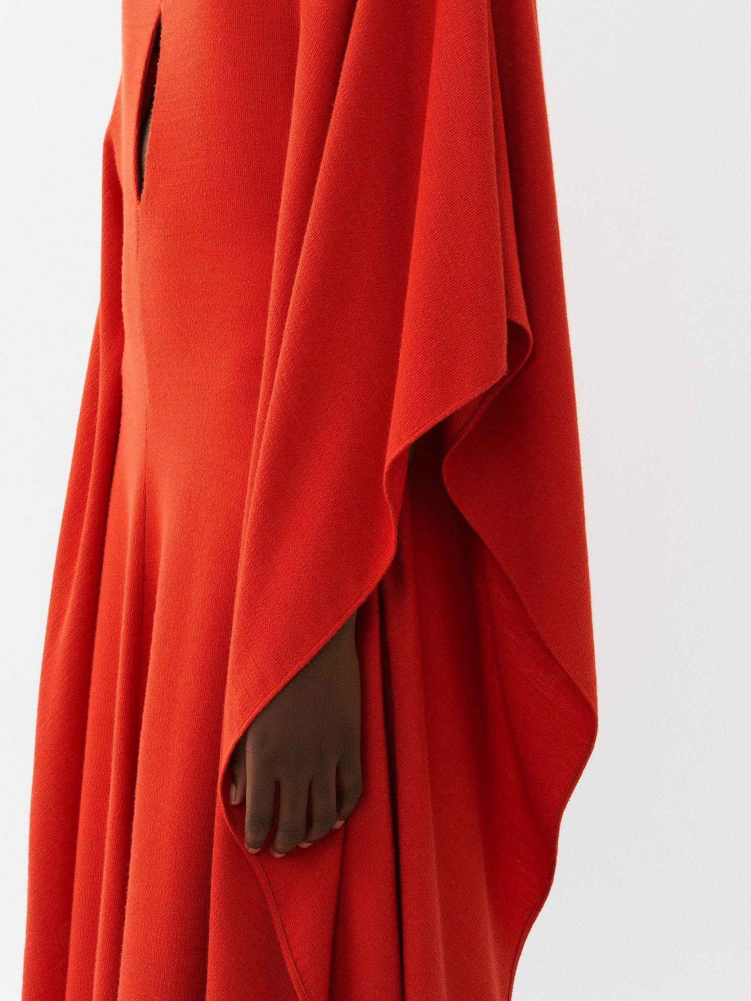 Robe caftan longue en soie - Baroque Orange
