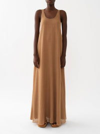 Robe maxi en cachemire - Mustard Brown
