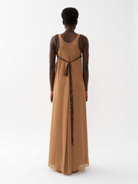 Robe maxi en cachemire - Mustard Brown
