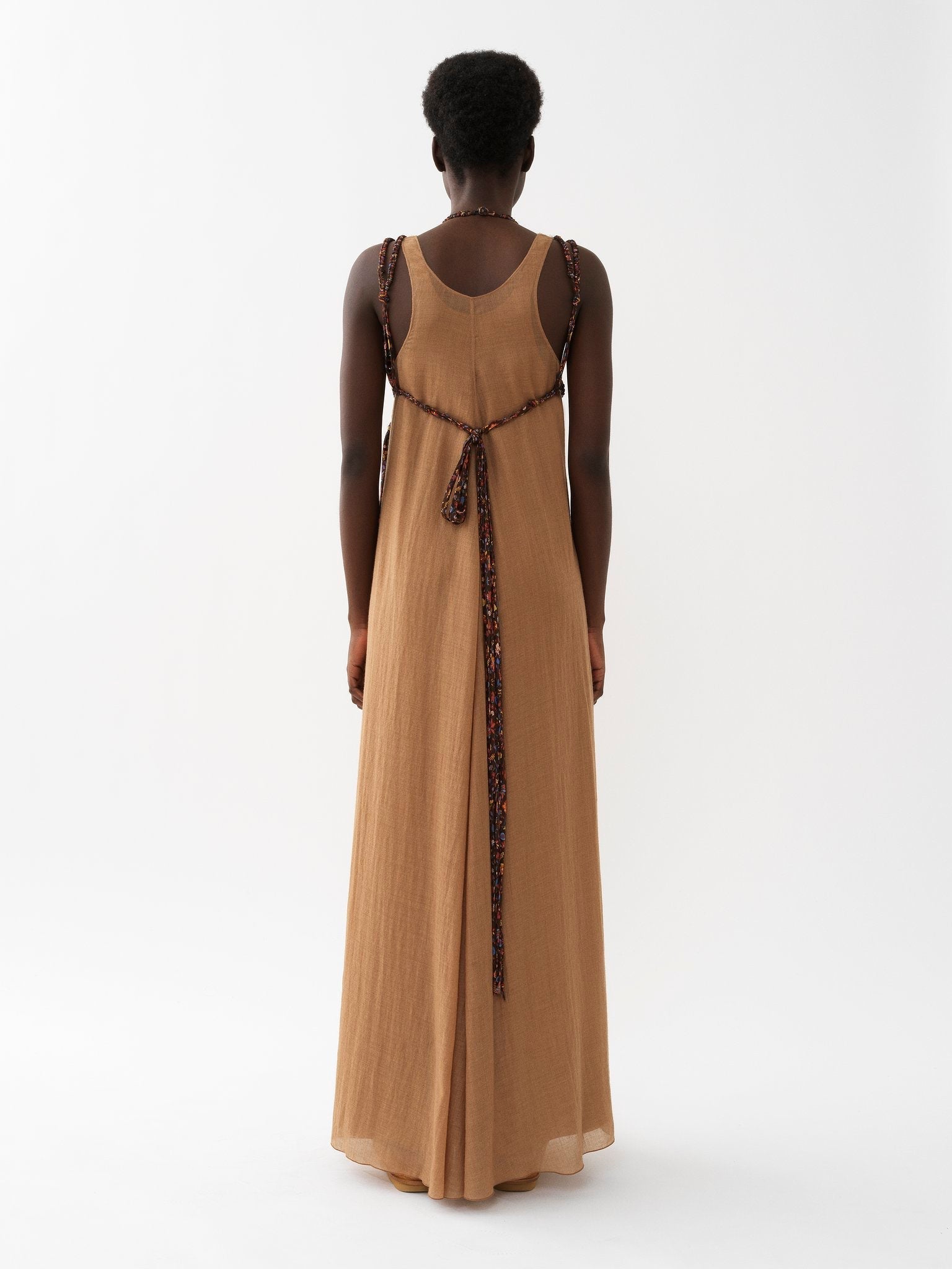 Robe maxi en cachemire - Mustard Brown