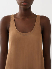 Robe maxi en cachemire - Mustard Brown
