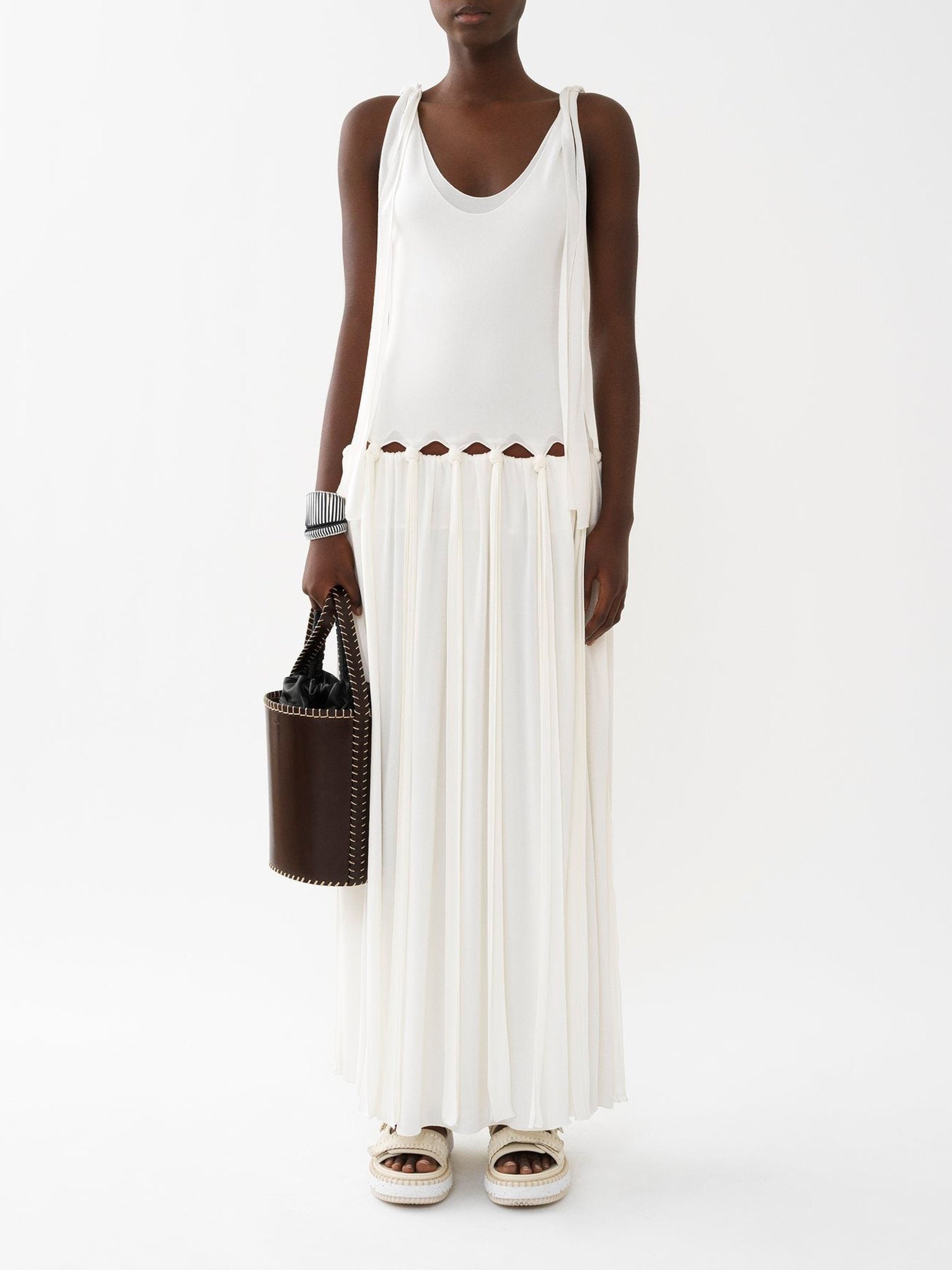 Robe longue nouée - Iconic Milk