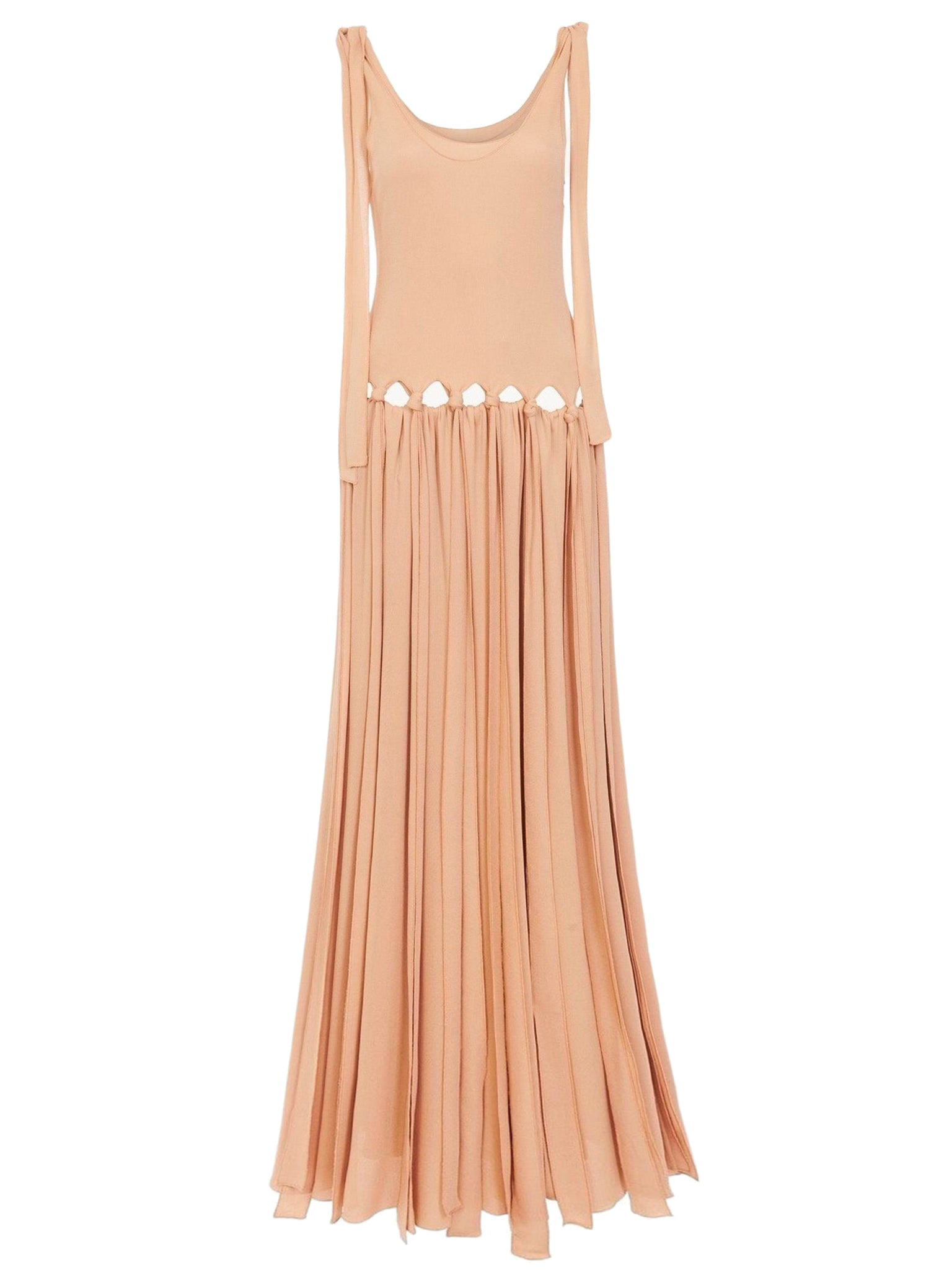 Robe longue nouée - Smoked Ochre