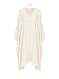 Robe caftan midi en soie - Pristine White