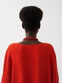 Robe caftan midi en soie - Baroque Orange