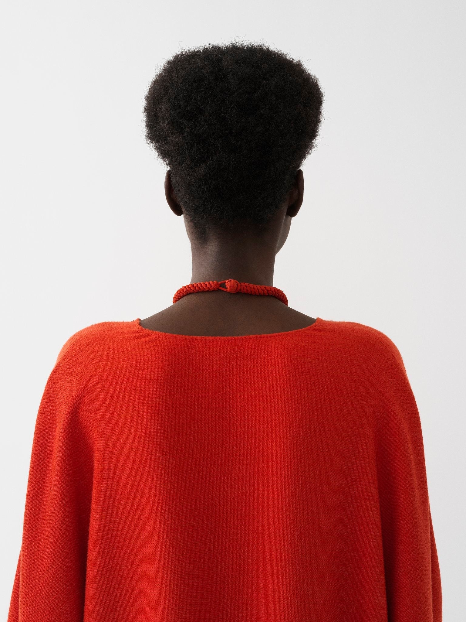 Robe caftan midi en soie - Baroque Orange