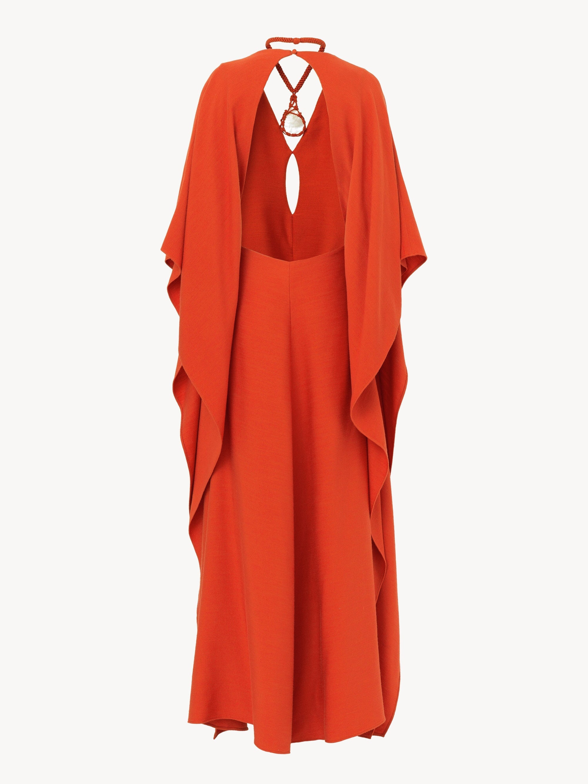 Robe caftan longue en soie - Baroque Orange
