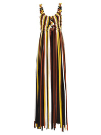 Robe à encolure américaine en soie - Multicolor