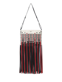 Sac pochette porté épaule Fast Girl en cuir - White & Red